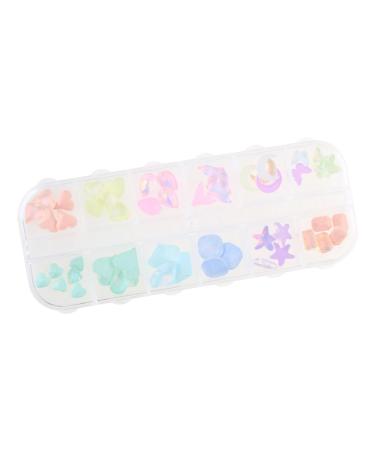 FEIlei 12 Grids Nail Art Crystal Nail Art Stones Rhinestone Manicure Nail Charms