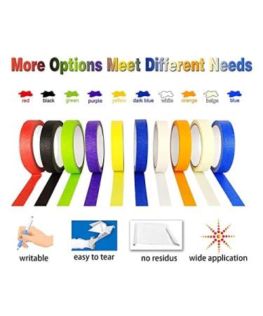 176 yards Painters Tape Set - 1/8, 1/4, 1/2 inch Width - DIY Art Tape - Easy to Work for Big Projects - Black - 8 Rolls - Buy Online on GoSupps.com