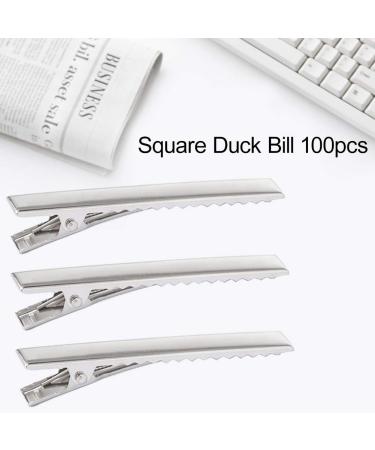 100 Pieces Metal Crocodile Alligator Hair Clips - Non-Slip DIY Accessories for Women & Girls - Silver (46mm) - International Shipping Available - Buy Online on GoSupps.com