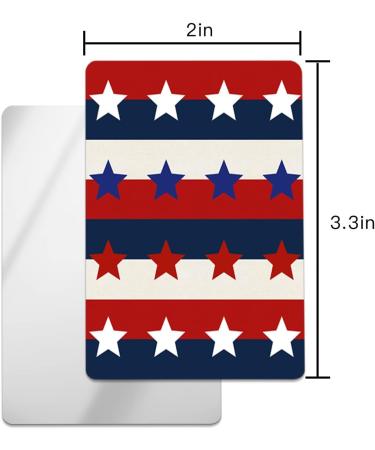 4 PCS American Star Striped Compact Mirrors for Purse and Travel - Buy Online on GoSupps.com