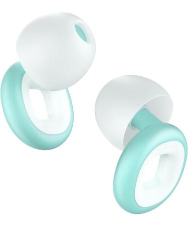 Ear Plugs for Sleeping Noise Cancelling Ear Plugs -25dB Reusable Ear Plugs for Noise Sensitivity Sleep Travel Sound Reduction Noise Cancelling - 8 Ear Tips in XS S M L with Small Box Cyan