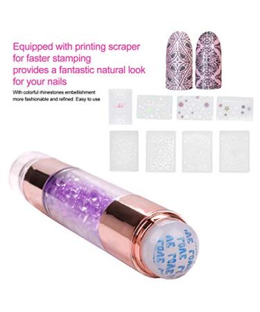 4 Nail Art Stamper Sets - Double Ended Silicone Stamps & Nail Seal Plates for Home Manicure | Perfect for Nail Studios - Buy Online on GoSupps.com
