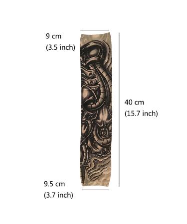 Jurxy 6 Pcs Temporary Tattoo Sleeves Kit - Fake Slip On Arm Sunscreen Stockings for Unisex Party - Cool Men Women - Style L - Buy Online on GoSupps.com