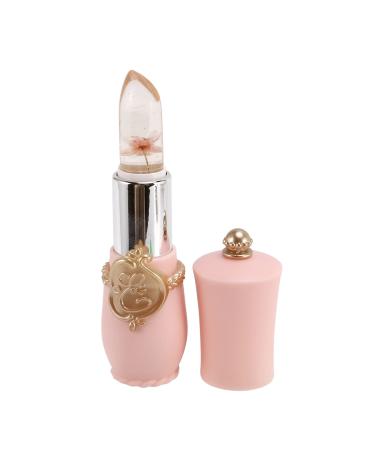 arlote Beauty Bright Flower Crystal Jelly Lipstick Temperature Change Color Lip Balm Makeup light pink