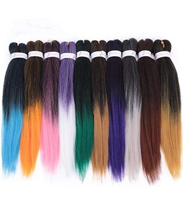 Pre Stretched Braiding Hair 18 Inch 8 Pack Kanekalon Crochet Yaki Extension T27 - Buy Online on GoSupps.com