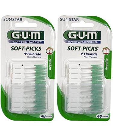 GUM 632 Soft Picks Regular sticks for cleaning between teeth 2 x 40 pieces