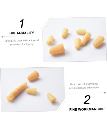FRCOLOR 50 Pcs Anti-Static Rubber Finger Cots - Pockmarked Finger Covers for Enhanced Grip & Protection - Yellow Fingertips - Buy Online on GoSupps.com