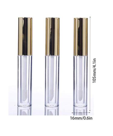 Lhbfcy Travel Accessories: 8pcs Golden Lip Gloss & Balm Empty Bottles Set for DIY Use - Perfect for Home & Travel - Buy Online on GoSupps.com
