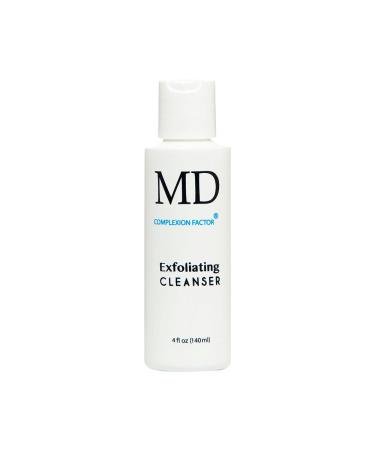 MD Complexion Factor Exfoliating Cleanser (4fl oz) Exfoliating Facial Cleanser with Benzoyl Peroxide - Gentle Face Exfoliator & Cleanser for Deep Pore Cleansing & Removing Acne - Skin-friendly Formula