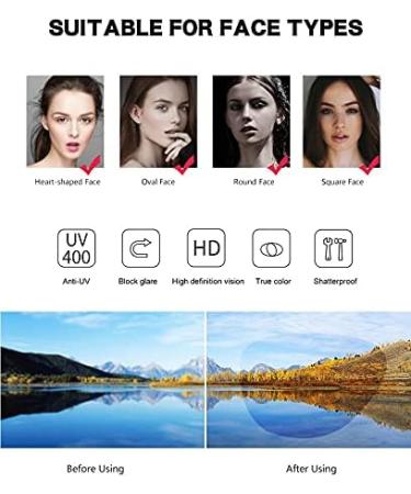 PARWANA Vintage Cat-Eye Reading Glasses - Clear Vision +150 Blue Light Blocking Eyewear for Computer Use - Buy Online on GoSupps.com