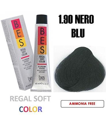 BES REGAL SOFT HAIR COLOR 2.1 OZ/60 ML1.90 BLUE BLACK