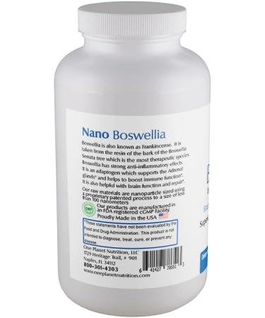 One Planet Nutrition Nano Boswellia 500 mg (120 Capsules) - Boswellia Serrata Extract - Nano Particle Sized for Superior Absorption - Joint & Cognitive Support - Non GMO Vegan Gluten-Free - Buy Online on GoSupps.com