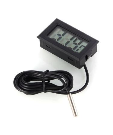 Mini Thermometer with Probe for Aquarium & Water Tank - Digital Temperature Display 1m-5m Black Cable - Buy Online on GoSupps.com