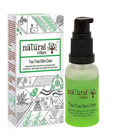 Natural Vibes Ayurvedic Tea Tree Acne and Skin Repair Serum 30 ml Reduces acne blemishes and dark spots