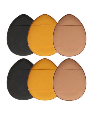 FRCOLOR 6pcs Finger Puff Mini Makeup Finger Makeup Puffs Cushion Puff Cosmetic Cushion Cosmetic Supplies Beauty Sponge Woman Powder Puff Travel Finger Pad Hydrophilic Non-latex Triangle