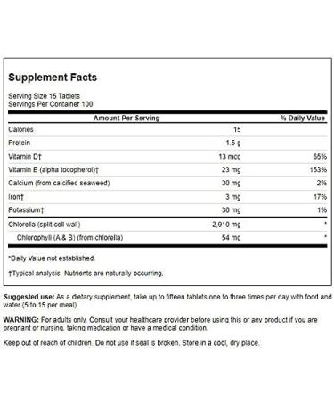 Swanson Chlorella 194 mg - 1500 Tablets | Pure Green Superfood Supplement - Buy Online on GoSupps.com
