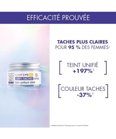 L A NATURE SO BiO tic | Unifying Anti-Dark Spot Day Care - Lumi'lys C | Reduces & Prevents the appearance of all types of spots | 99% ingredients of natural origin | Made in France | 50 ml - Buy Online on GoSupps.com