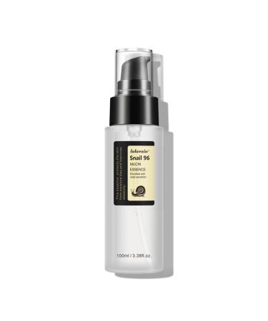 Snail Mucin Serum Snail Mucin 96% Power Repairing Essence Hyaluronic Acid Serum with Snail Secretion Filtrate Soothes Damaged Skin Repairs Dark Spots Improves Skin Vitality-3.38Fl.Oz