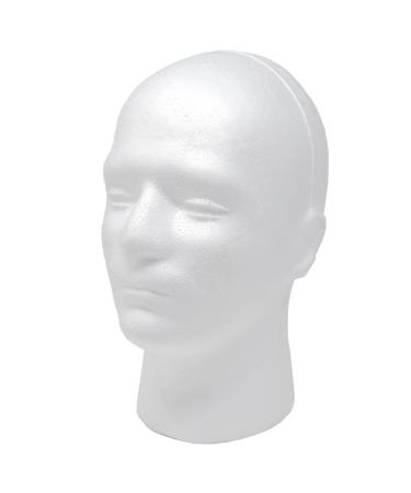 Male Styrofoam Foam Mannequin Wig Head 11 Inch - Pack of 1 | Lightweight and Durable for Displaying Wigs and Hats - Buy Online on GoSupps.com