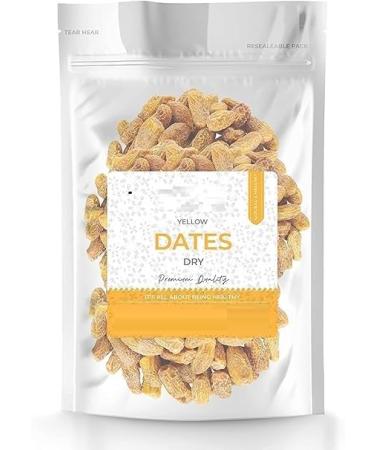 HYDSpecial Dat.es Dry Ye.llow 400 g/Sukha Kh.ajoor | Pee.la Sukha Chhu.hara | Kha.joor | Pila Chuara Gra.de Taille moyenne