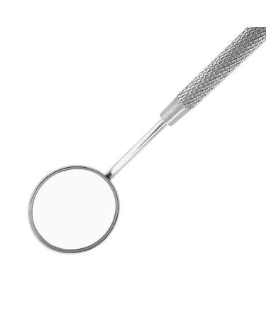 Merkt's Stainless Steel Tooth Mirror with Non-Slip Handle - Removable Mini Mirror for Cosmetic Use & Dental Inspection - Buy Online on GoSupps.com
