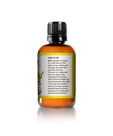Buy USDA Certified Organic Evening Primrose Oil - Natural Unrefined & Cold Pressed Carrier Oil for Skin & Hair Rejuvenation - International Shipping - Buy Online on GoSupps.com