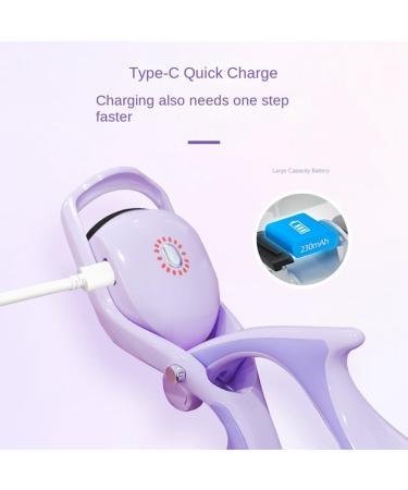 GUIJIALY Electric Eyelash Curlers USB Rechargeable Heated Eye Lash Curler With Comb 3 Heating Modes Purple - Buy Online on GoSupps.com