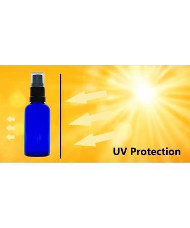 5 x Royal Blue 30ml Glass Spray Bottles - Pharmacy Quality with Pump & Black Caterpillar Head - DIN 18 Certified - Buy Online on GoSupps.com