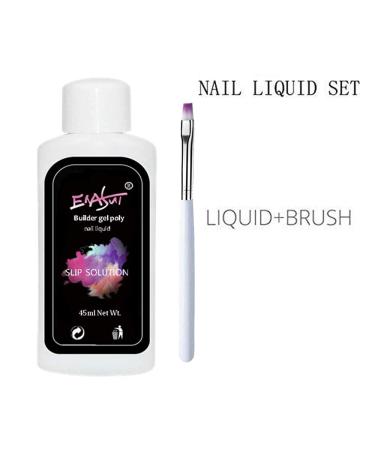 ENASUI 45ML Nail Extension Gel Kit - Quick Slip Solution with Nail Brush and Glass Cup - Buy Online on GoSupps.com