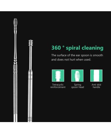 Benkeg Pick Set - 6 Pieces Ear Pick Set Stainless Steel Earpick Ear Wax Curette Remover Cleaner Ear Spoon Spiral Ear Clean Tool with Case - Buy Online on GoSupps.com