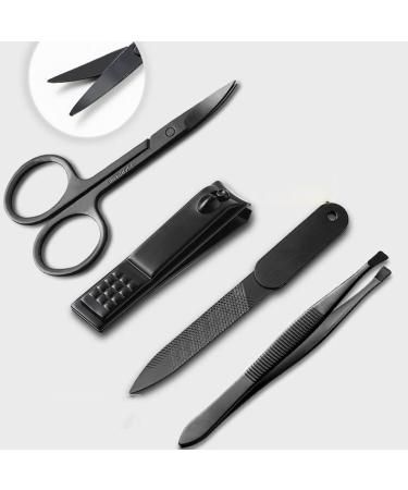 Nail Sets Nail Care Stainless Steel Nail Set Men and Women Nail Set Portable Travel Beauty Set with Eyebrow Trimming Clippers Nail File (Color : Gray-4-piece Set)(Brown 4 Piece Set) - Buy Online on GoSupps.com