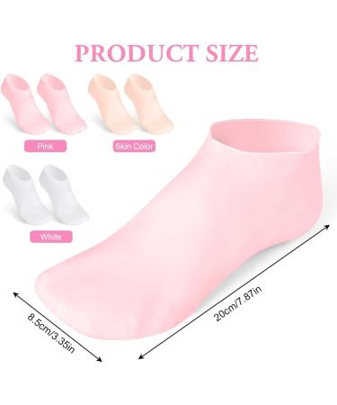 ACWOO Moisturizing Socks Overnight 3 Pairs Cosmetic Lotion Moisturizing Socks for Women and Men Soft Silicone Foot Spa Moisturizing Socks Overnight Absorbing for Dry Cracked Feet - Buy Online on GoSupps.com