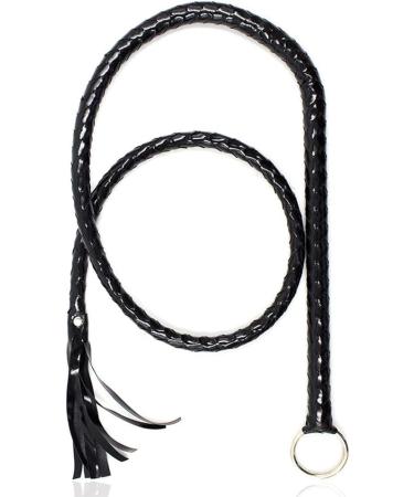 Riding Crop 55" for Horses  Faux Leather Black Whip Costume Whip Handmade Bullwhip  Horse Riding Crops Equestrianism Whips for Stage Performance Racing Cosplay Costume Accessories - Buy Online on GoSupps.com