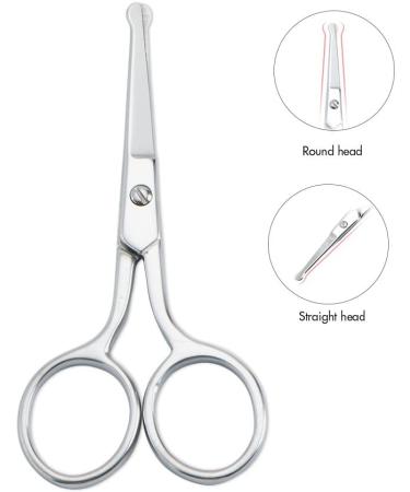 LIVINGO Premium Manicure Scissors - Stainless Steel Grooming Kit for Nails, Eyebrows, and Skin - 3.5 inch Silver - Buy Online on GoSupps.com