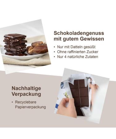 Buy Makri Bio Dattel Chocolate - Vegan Fair Trade No Refined Sugar Dark Almond 68% - 10 Plates - Healthy Snack! - Buy Online on GoSupps.com