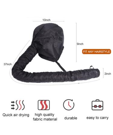 Libbdplus Bonnet Hair Dryer Attachment Helmet Drying Cap for Salon & Home Use | Turban Hood for Quick Hair Wrap Drying - Buy Online on GoSupps.com