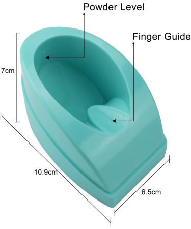 Dipping Powder Container French Manicure Molding with Finger Guide Easy White Pink Smile Line NAT168-Green - Buy Online on GoSupps.com