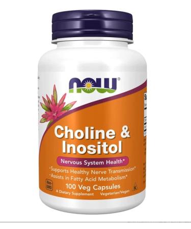 NOW Foods Choline and Inositol 500mg - 100 capsules