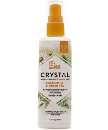 Crystal Body Deodorant Spray - Chamomile & Green Tea 4 fl oz | Natural Mineral Deodorant - Buy Online on GoSupps.com