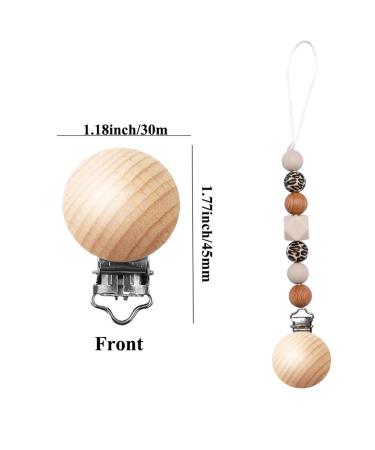 24-Piece Natural Beech Wood Pacifier Clips Teething Toy DIY Holder Accessories - Buy Online on GoSupps.com