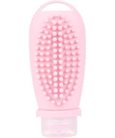 Harilla 2-in-1 Hair Shampoo Brush & Travel Bottle - Gentle Scalp Massager for Men & Women - Pink Hair Wash Tool - Buy Online on GoSupps.com