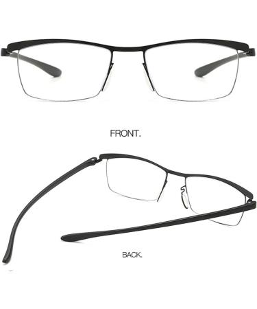 Zukky Anti-Blue Light Glasses for Men & Women Stylish Rectangular Semicircular Design for Computers & Reading Black Size 3.5x - Buy Online on GoSupps.com