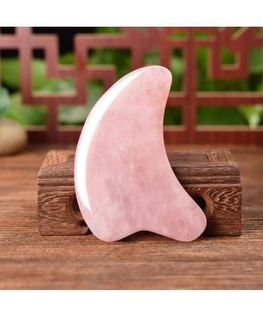 Rose Quartz Gua Sha Facial Tool | Sculpt & Shape Your Face | Reduce Puffiness & Tension Relief - International Shipping Available - Buy Online on GoSupps.com