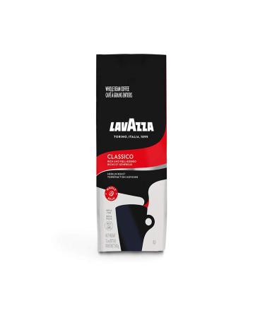 Lavazza Classico Whole Bean Coffee Blend Medium Roast, Classico, Authentic Italian, Blended And Roated in Italy, Full-bodied medium roast with rich flavor and notes of dried fruit, 12 Ounce (Pack of 1)