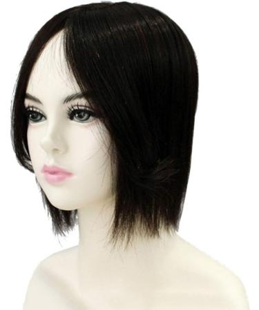 Human Hair Crown Wiglet Replacement Smart 10x8cm Topper Piece Side Parting 28cm Brown - Buy Online on GoSupps.com