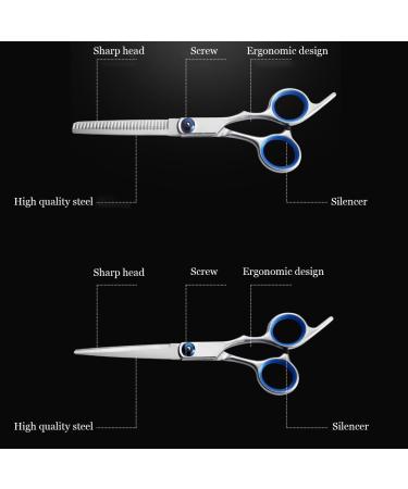YHANNI Professional 10-Piece Stainless Steel Hair Cutting Shears Set for Barber Salon and Home Use-Includes Thinning Scissors for Men Women Kids and Adults - Buy Online on GoSupps.com
