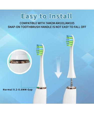 YMPBO 10PCS Replacement Heads for 7AM2M AM101/AM105 Electric Toothbrush + 30 Dental Floss Picks + Free Stand Holder - Buy Online on GoSupps.com