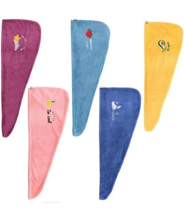 Fast Drying Microfiber Hair Towel Wrap for Women - Purple | Buttoned Hair Cap for Curly & Long Hair | Shower Turban for Wet Hair - Buy Online on GoSupps.com