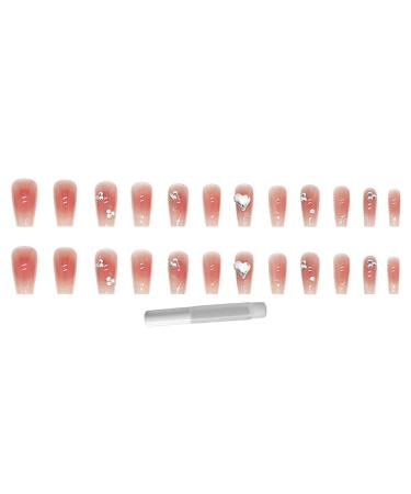 Artificial Nails Ultra-thin Decorative Attractive Fake Nails DIY Nail Art Jewelry with Glue Set Birthday Gift O