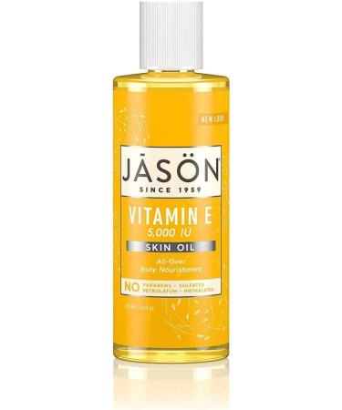 Jason Naturals Vitamin E 5000 IU Skin Oil (2 Pack) with Sunflower, Safflower, Avocado & More - 4 oz. Each - Buy Online on GoSupps.com